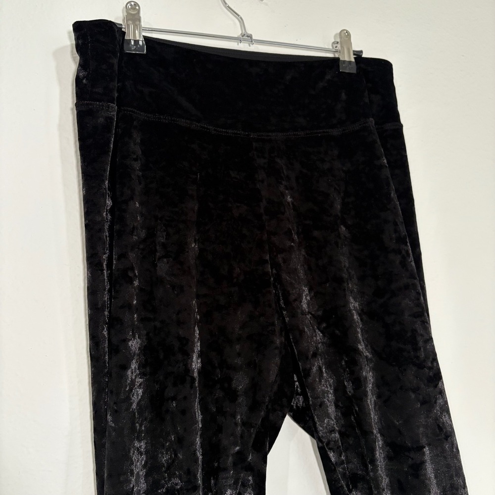 Velvet L Pant Leggings Witchy Whimsygoth Dark‎ Fairy Black Stretchy Shiny Vampy